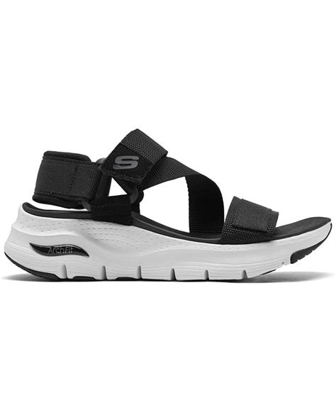 Skechers Women's Arch Fit Arch Support - Casual Retro Walking Sandals ...