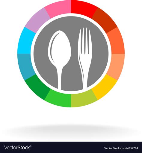 Spoon and fork logo Royalty Free Vector Image - VectorStock