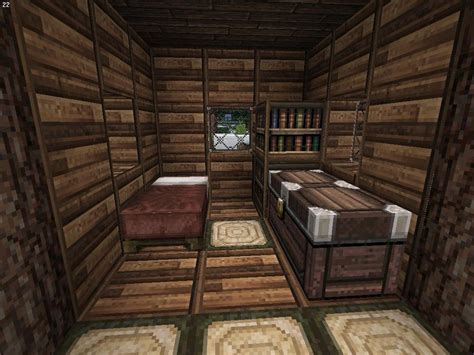 Minecraft Hunter's Wooden Cabin Bedroom by lilgamerboy14 on DeviantArt