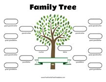 Family Tree for Kids – Free Family Tree Templates