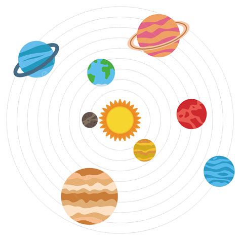 Solar System Planets Vector Design Images, Space Solar System Design Planet Sun Vector Round ...