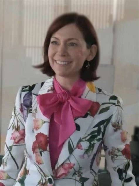 Elsbeth TV Series Carrie Preston White Floral Blazer - Jacket Hub