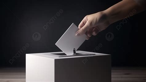 3d Rendering Of Hand Placing Paper Ballot In Voting Box To Illustrate Voting Concept Background ...