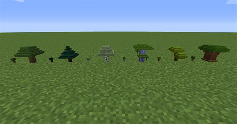 Sapling growth stages in my resource pack : Minecraft