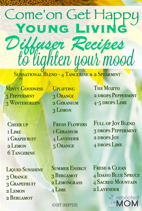 Mood Boosting Happy Diffuser Blend Recipes