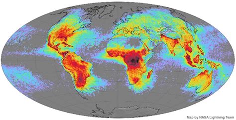 World Lightning Strikes Map