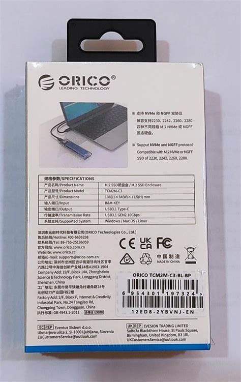 Orico M.2 SSD Enclosure, Computers & Tech, Parts & Accessories, Hard ...