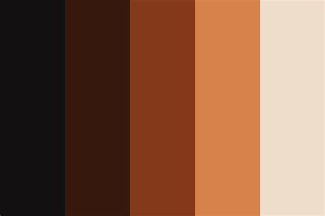 Black Brown Red Fawn White Color Palette