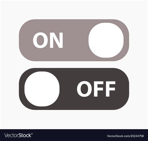 Icon on off Royalty Free Vector Image - VectorStock