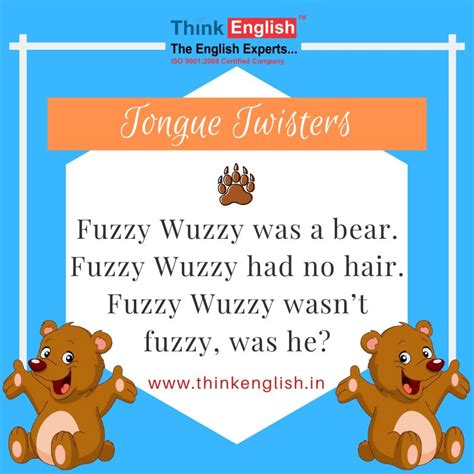 Tongue Twister | Think English | Tongue twisters, Learn english ...