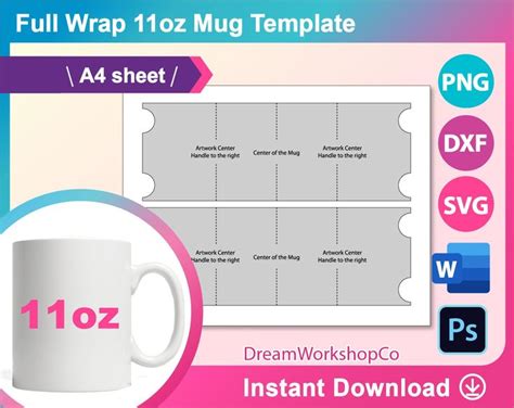 11Oz Mug Template Size - Printable Word Searches