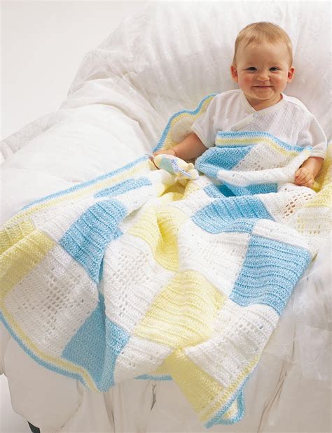 Baby Block Crochet Blanket | AllFreeCrochetAfghanPatterns.com