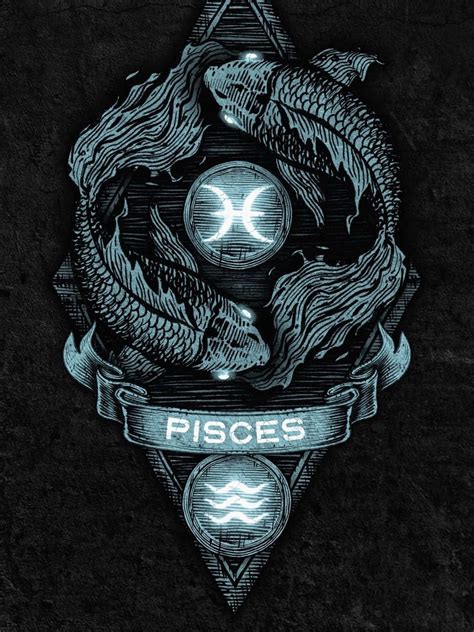 Download A beautiful image of an ornate Pisces symbol. | Wallpapers.com