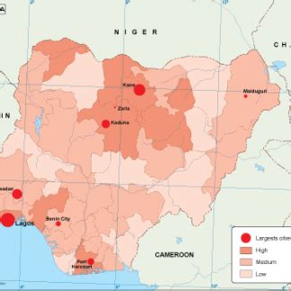 Niger population map. EPS Illustrator Map | Vector World Maps