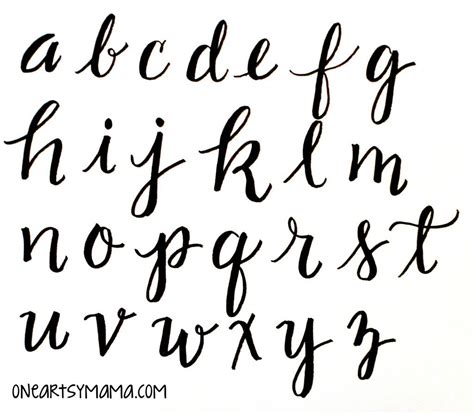 Basic Hand Lettering: Alphabet Practice - One Artsy Mama | Hand Lettering | Pinterest | Fontes ...