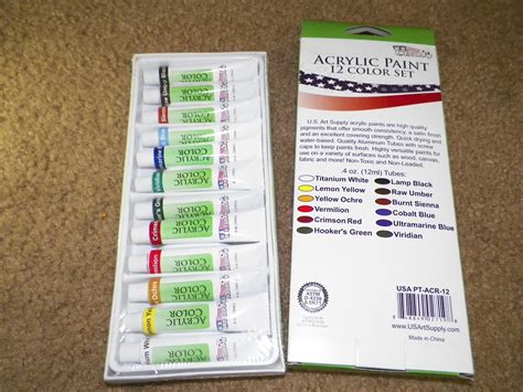 mygreatfinds: US Art Supply 12-Color Acrylic Oil Paint Review