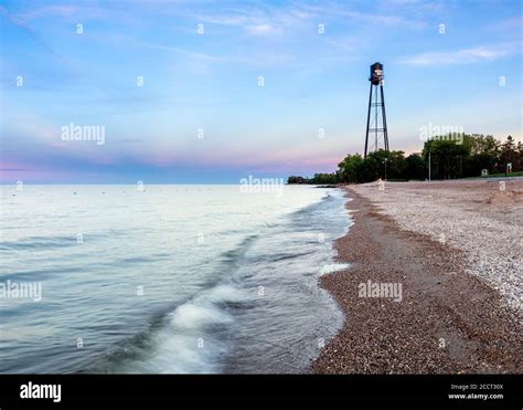 Winnipeg Beach on Lake Winnipeg at dusk, Manitoba, Canada Stock Photo ...