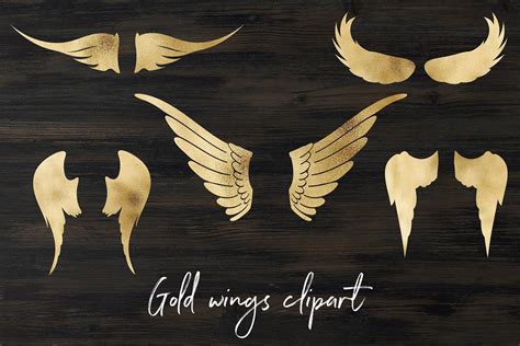 Gold Wings Clipart Angel Wings Clip Art Instant Download | Etsy | Angel wings clip art, Clip art ...