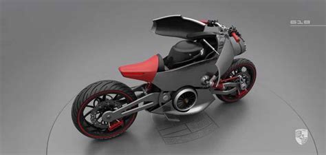 Porsche Motorcycle Concept Looks like a Futuristic Faired Ducati Diavel