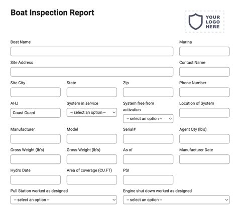 Boat Fire Safety Inspection Form for Mobile, Tablet, Fillable PDF - Joyfill