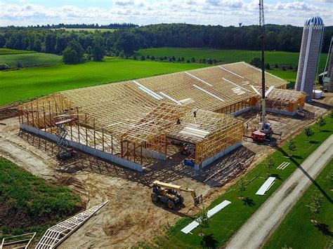 waddell_engineeringAnother view of the 115x284 dairy barn under construction. Just ready to ...