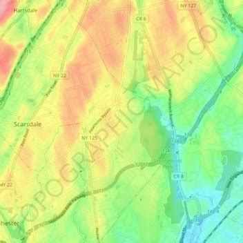 Scarsdale topographic map, elevation, relief