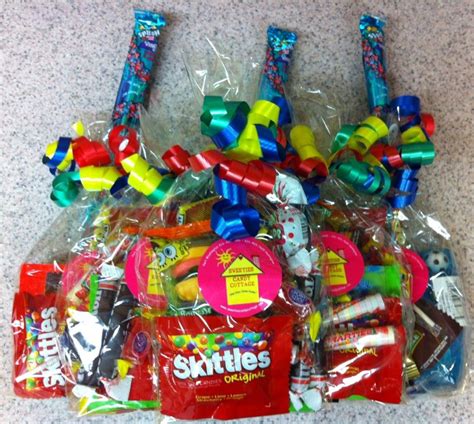 The kids will get goody bags at the end of the party. They'll get lot of sweets to bring home ...