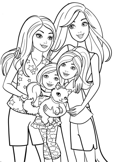 Barbie and her Sisters Coloring Book Page | Barbie coloring pages, Barbie coloring, Princess ...