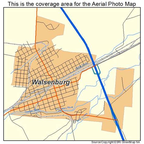 Aerial Photography Map of Walsenburg, CO Colorado