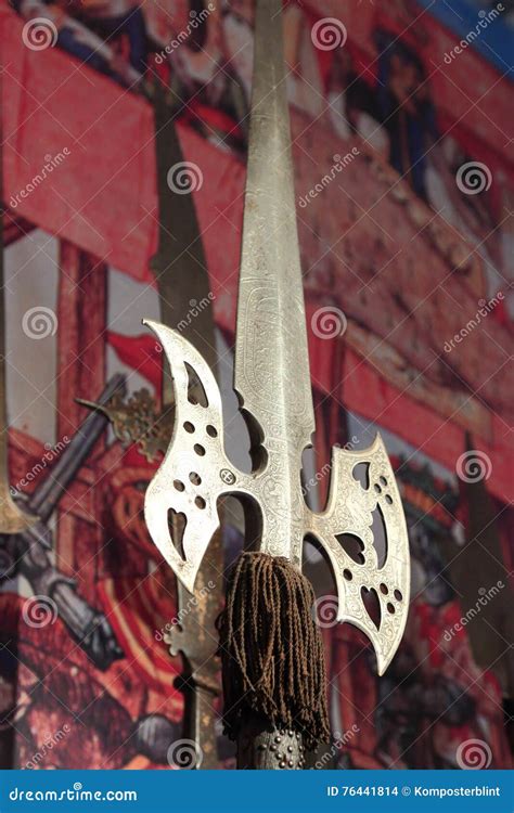 Tip of halberd closeup stock photo. Image of halberds - 76441814