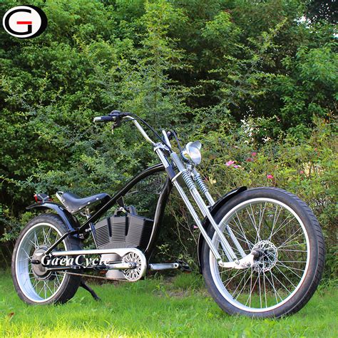 Retro 48 Volt Electric Bike 26inches Fat Tire 750 Watts Chopper Bicycle Ebike for Adults ...