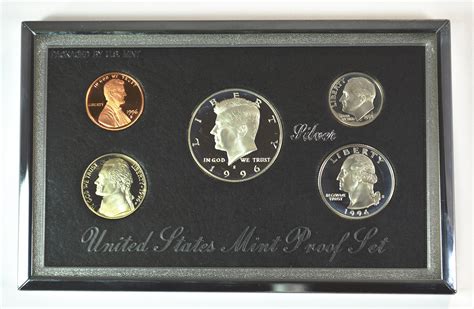 Rare 1996 U.S. Premier Silver Proof Set In Mint Packaging With COA - Contains 3 Silver Coins ...