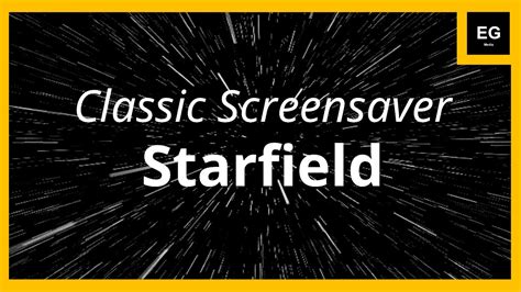 Starfield Screensaver | Classic Screensaver in HD (Windows) - YouTube