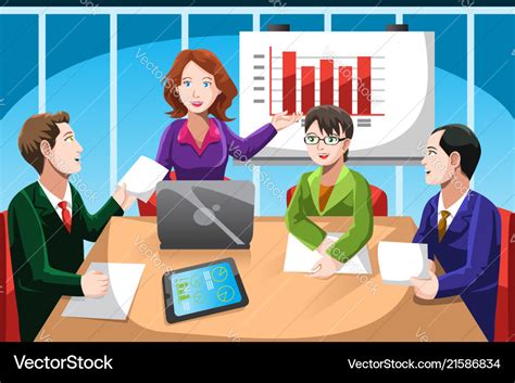 Business meeting Royalty Free Vector Image - VectorStock