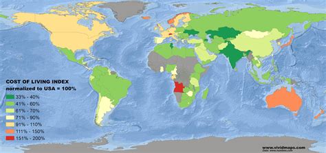 Cost of Living Index normalized to U.S. [1600 x 754] : r/MapPorn