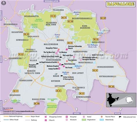 Political Map Of Bangalore - Blythe Starlene