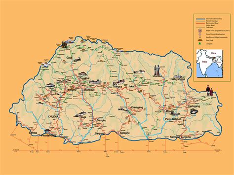 Maps of Bhutan | Detailed map of Bhutan in English | Tourist map of ...