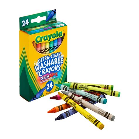 Crayola Washable Crayons, Assorted Colors, 24 Count - Walmart.com ...