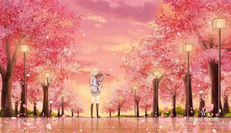 Your Lie in April Cherry Blossoms Wallpapers - Top Free Your Lie in April Cherry Blossoms ...