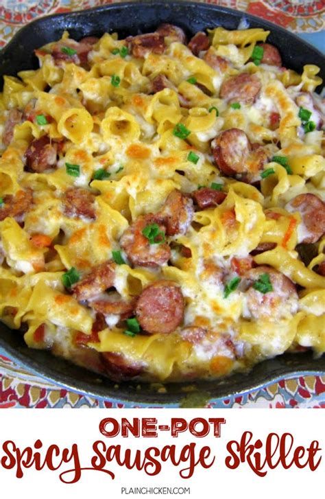 Spicy Sausage Skillet | Plain Chicken® | Smoked sausage recipes ...