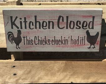 Kitchen closed sign | Etsy