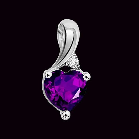 Vibrant Purple - Real Purple Amethyst & Sterling Silver Pendants With ...