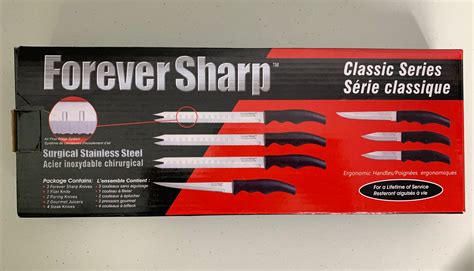 Forever Sharp Knives Classic Series Knife Set Stainless Steel Ergonomic ...