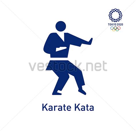 Karate Kata Pictogram, Tokyo 2020 Olympics Pictograms Vector – Vestock | Karate kata, Karate ...