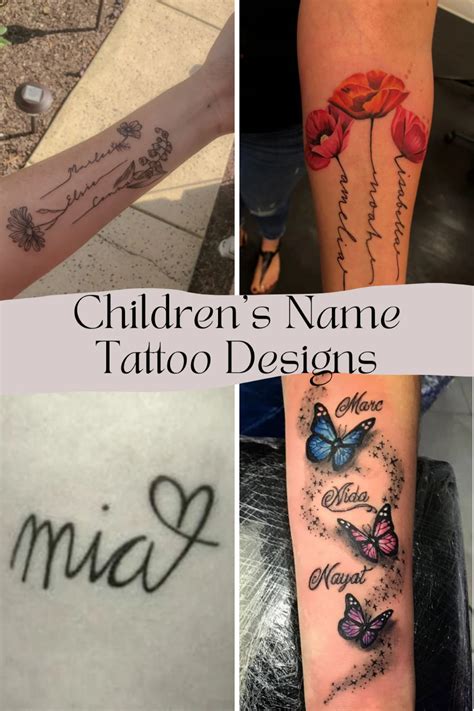 57 Sweetest Kids Name Tattoos + Ideas - TattooGlee | Tattoos with kids ...