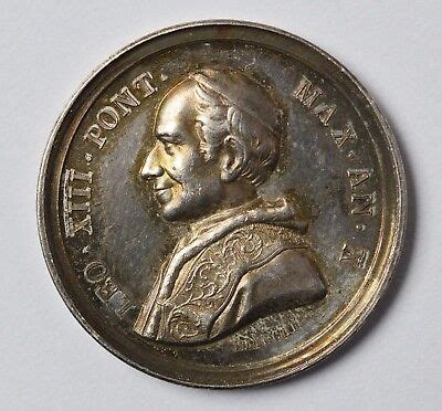 Silver Medal Vatican Pope Leo XIII. 1888 DM 3 cm | eBay