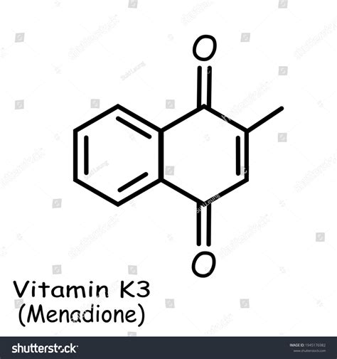 Chemical Structure Template Vitamin K3 Menadione Stock Illustration ...