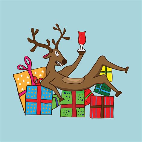 Merry Christmas and happy new year 2023, with deer and gift box, cute holiday cartoon 34775991 ...