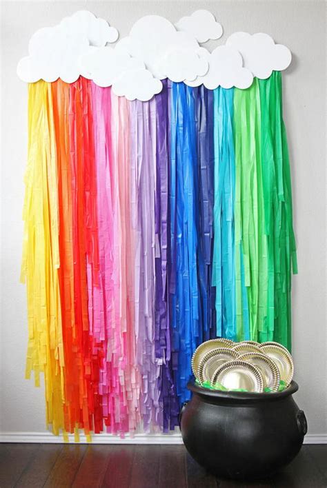 Diy Rainbow Fringe Backdrop | AllFreeHolidayCrafts.com