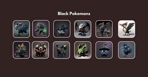 +15 Black Pokemon Explained With 3D Images - Eggradients.com